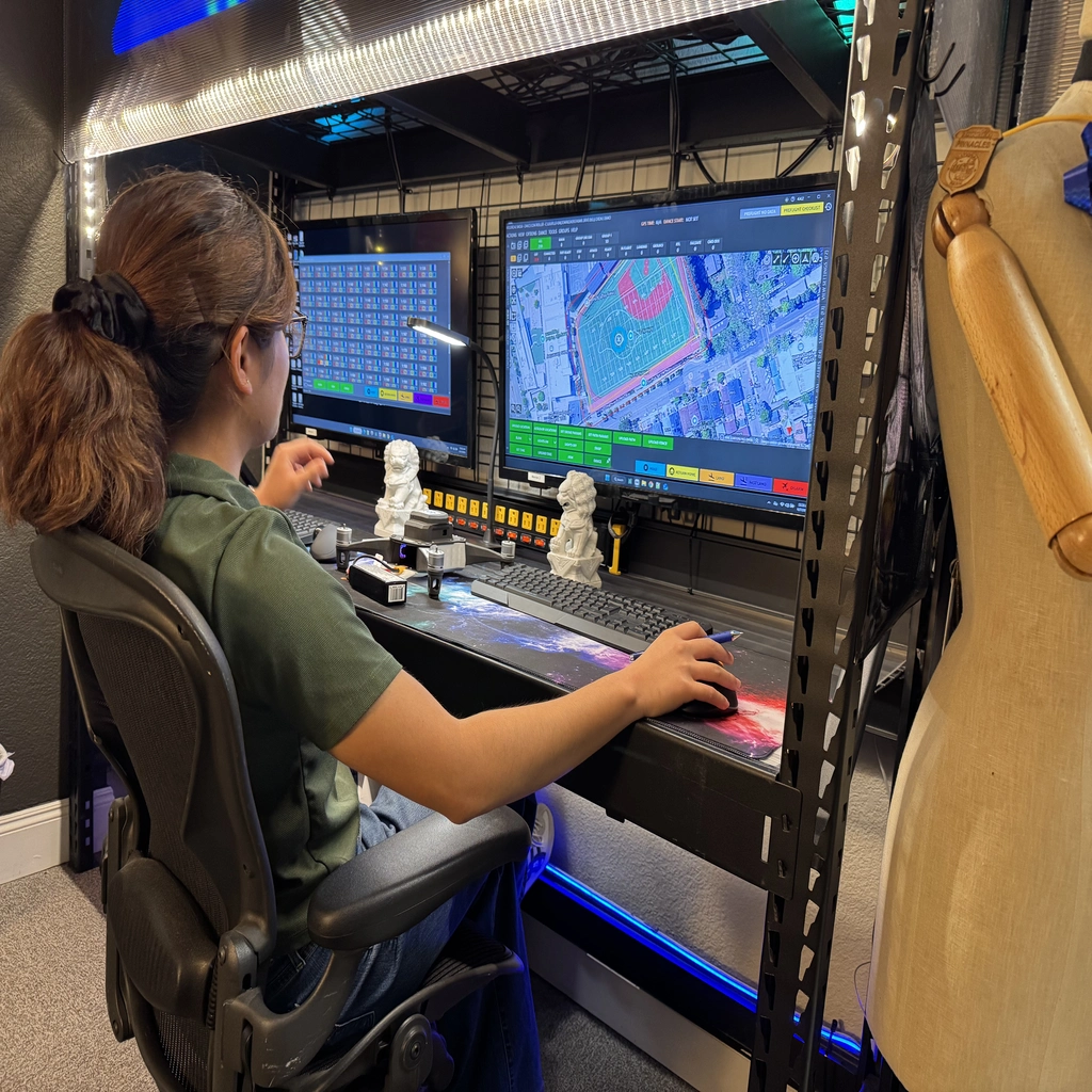 Clarisse prepares to bring art and technology together in her first drone light show.